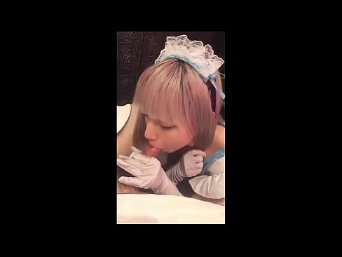 ❤️ 日本偶像[mayuka]，法国女仆装，第一部分，口交和用乳液打飞机 ️ Super porn﹏﹏